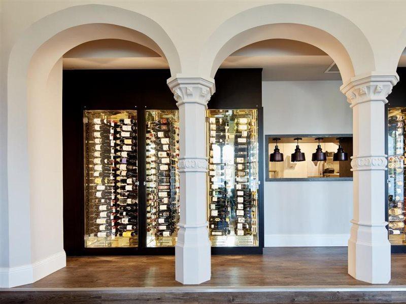 Oddfellows On The Park Cheadle  Exterior photo Wine display at the restaurant